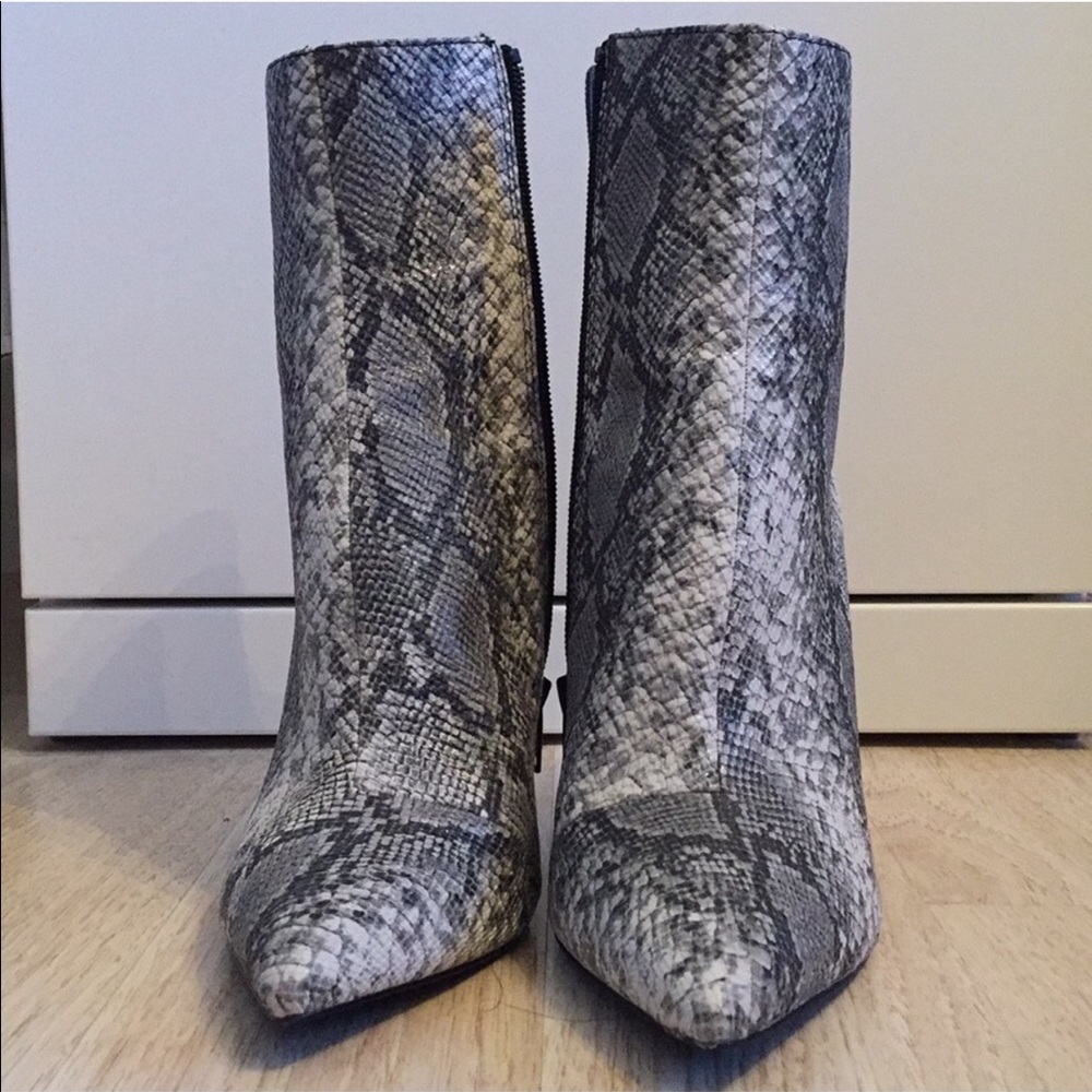 Faux python booties